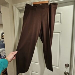 Chic Brown Jones New York Women's Straight Leg Pants 1X